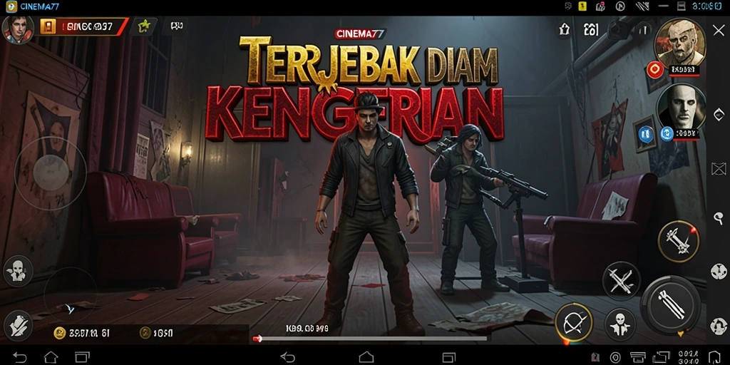 Tangkapan layar gameplay <strong>CINEMA77</strong> menampilkan suasana horor yang mencekam dan menakutkan.
