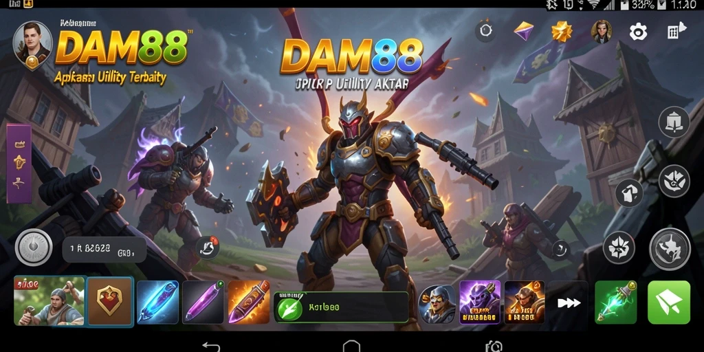 Tampilan layar utama DAM88 dengan fitur utilitas terkini.