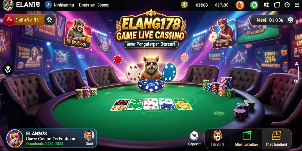 Tampilan gameplay ELANG178 yang mendebarkan dan interaktif di Live Casino.