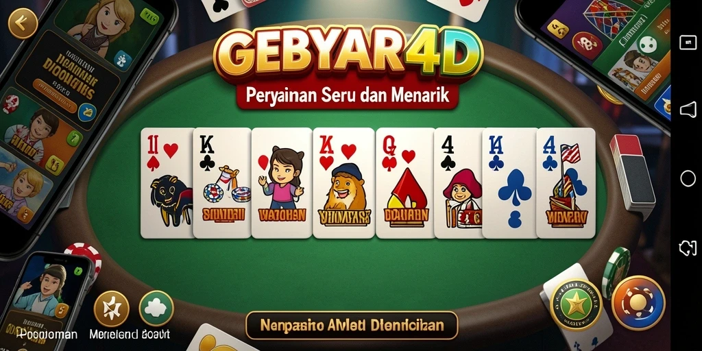 Screenshot utama GEBYAR4D menunjukkan gameplay seru permainan Domino.