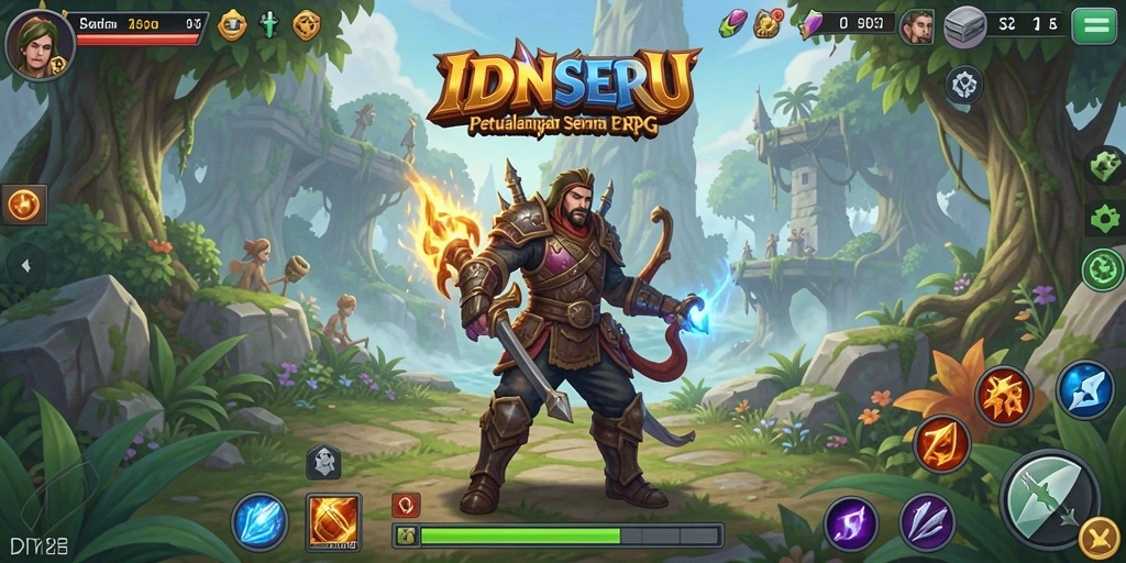 Tangkapan layar IDNSERU menampilkan pertarungan epik dalam dunia RPG yang menakjubkan.