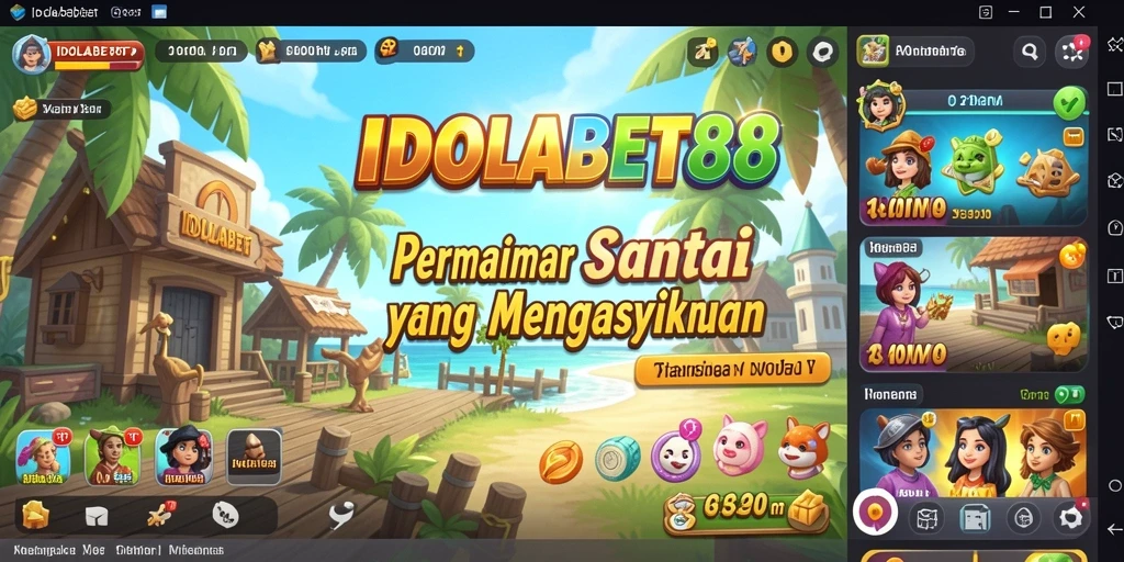 Screenshot gameplay <strong>IDOLABET88</strong> menampilkan aksi seru dalam permainan santai.
