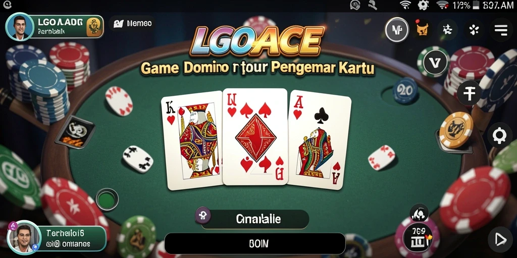 Tampilan gameplay LGOACE yang menarik dan seru saat bermain Domino.