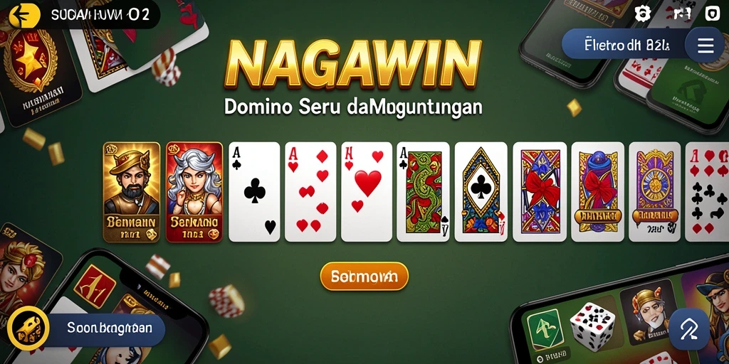 Tampilan gameplay NAGAWIN menampilkan aksi seru permainan Domino.